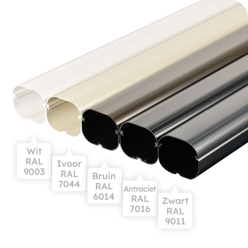 Bocht 45° Vlak PVC Antraciet Inaba Denko SKM-77-A 75 mm