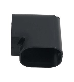 Bocht 90° Vlak PVC Antraciet Inaba Denko SKM-77-A 75 mm