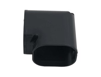 Bocht 90° Vlak PVC Antraciet Inaba Denko SKM-77-A 75 mm