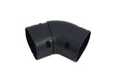 Bocht 45-90° Vlak Verstelbaar PVC Antraciet Inaba Denko SKS-77-A 75 mm