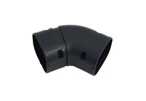 Bocht 45-90° Vlak Verstelbaar PVC Antraciet Inaba Denko SKS-77-A 75 mm