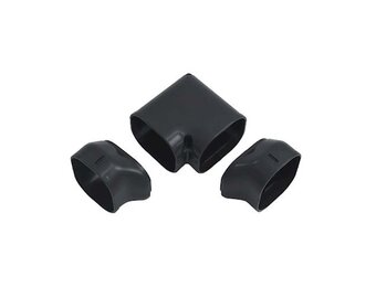 Bocht 90° Twist Gedraaid PVC Antraciet Inaba Denko SN-77-A 75 mm