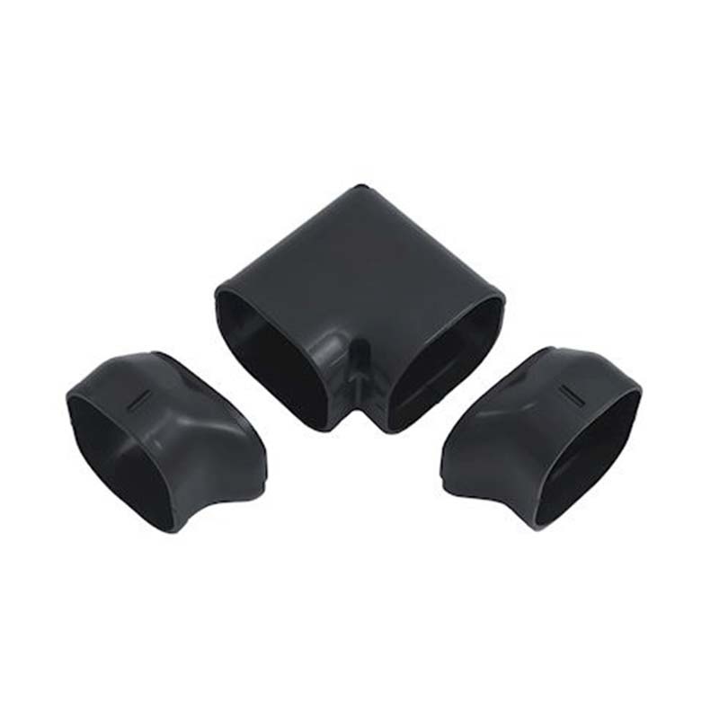 Bocht 90° Twist Gedraaid PVC Antraciet Inaba Denko SN-77-A 75 mm