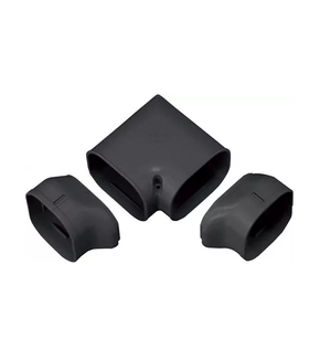 Bocht 90° Twist Gedraaid PVC Zwart Inaba Denko SN-77-A 75 mm