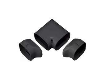 Bocht 90° Twist Gedraaid PVC Zwart Inaba Denko SN-77-A 75 mm