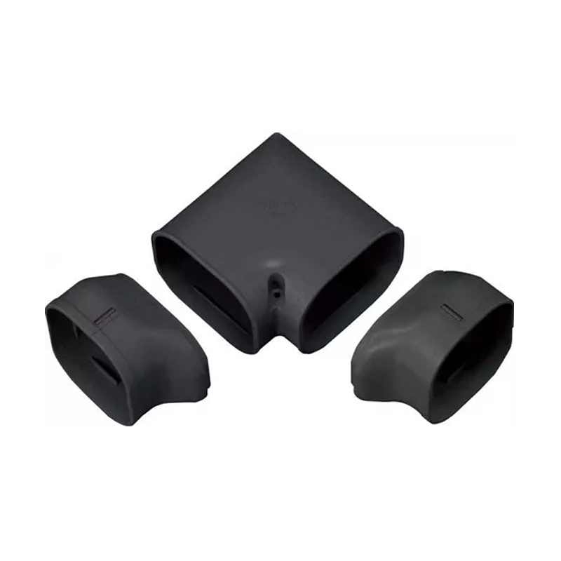 Bocht 90° Twist Gedraaid PVC Zwart Inaba Denko SN-77-A 75 mm