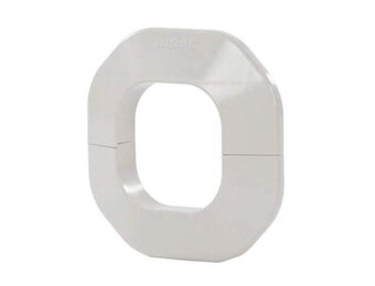 Plafond/wand rozet wit PVC – 75 mm – Inoac NK-75W