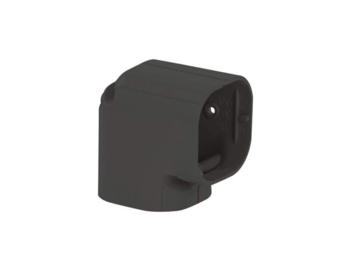 Bocht 90° Kort Plat PVC Zwart Inoac NH-75BK 75 mm