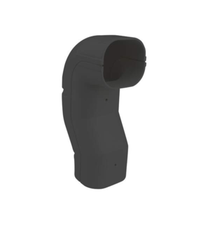 Sprongbocht (S-bocht) zwart PVC – 75 mm – Inoac NZK-75BK