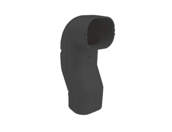 Sprongbocht (S-bocht) zwart PVC – 75 mm – Inoac NZK-75BK