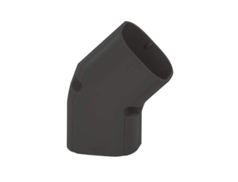 Bocht 45° Plat PVC Zwart Inoac NM-75BK 75 mm