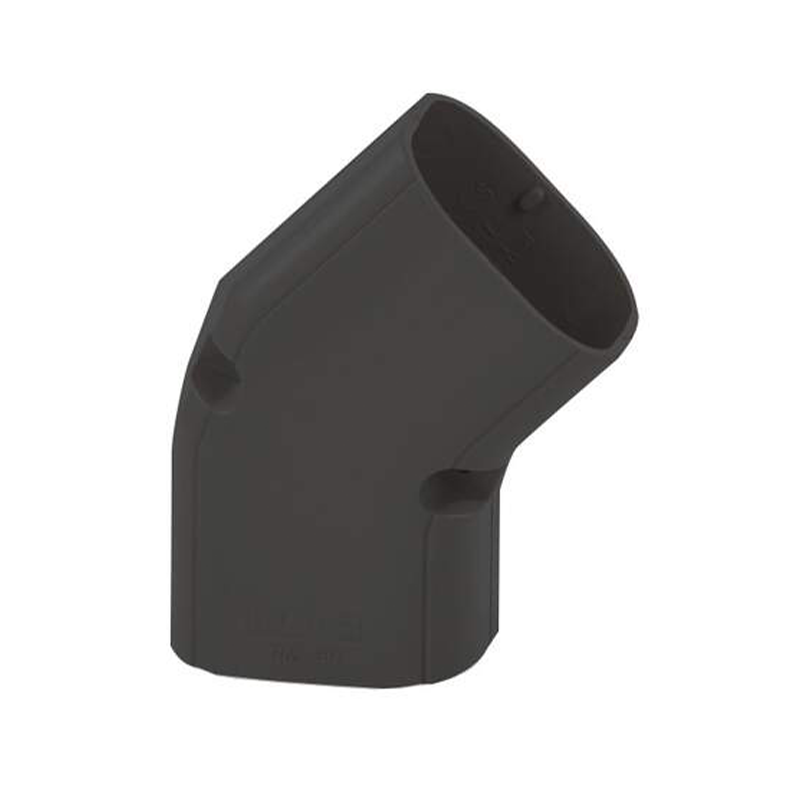 Bocht 45° Plat PVC Wit Inoac NM-75W 75 mm