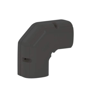 Bocht 90° Lang Plat PVC Zwart Inoac NE-75BK 75 mm