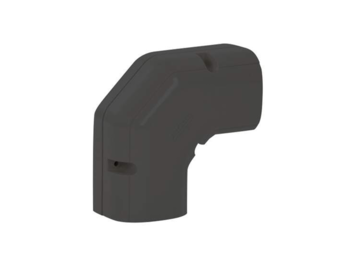 Bocht 90° Lang Plat PVC Zwart Inoac NE-75BK 75 mm