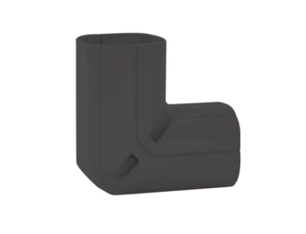 Bocht 90° Lang Stijgend PVC Zwart Inoac NC-75BK 75 mm