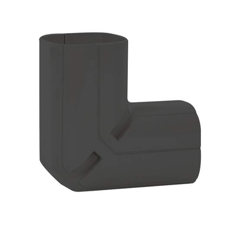 Bocht 90° Lang Stijgend PVC Zwart Inoac NC-75BK 75 mm