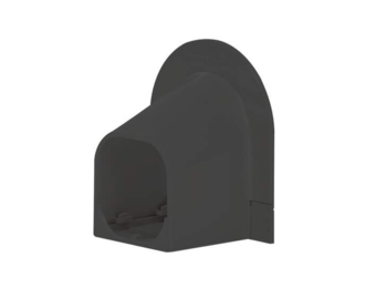 Eindstuk Plafond/Wand PVC Zwart Inoac NA-75BK 75 mm