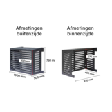 WAC100 Airco Omkasting Houtcomposiet Grijs S