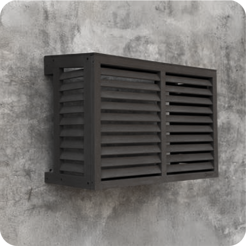 WAC100 Airco Omkasting Houtcomposiet Grijs S