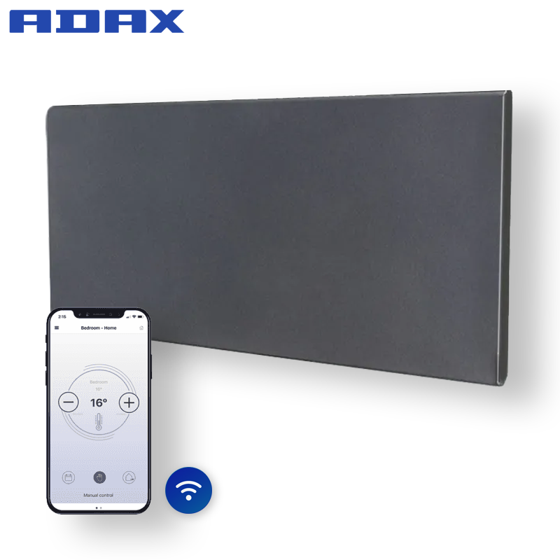 Tweedekans - Elektrische Wandradiator Adax Neo Hoog +Wifi - 400 Watt - Kleur Grijs