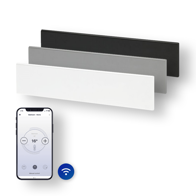 Tweedekans - Elektrische Wandradiator Adax Neo Laag +Wifi - 600 Watt - Kleur Wit