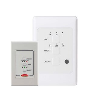 Heatstrip Wandbediening  met 3 standen + afstandsbediening