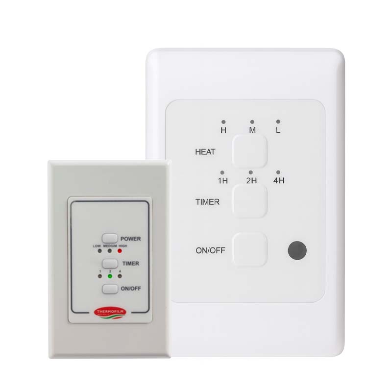 Heatstrip Wandbediening  met 3 standen + afstandsbediening