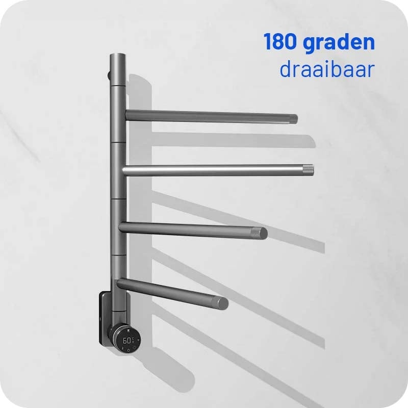 Tweedekans - Elektrische Badkamer Radiator Phoenix 60Watt met Thermostaat - Gun Metal