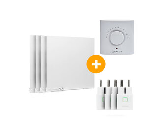 Compleet Infraroodpakket - 60x60 cm - 4 stuks - 400W