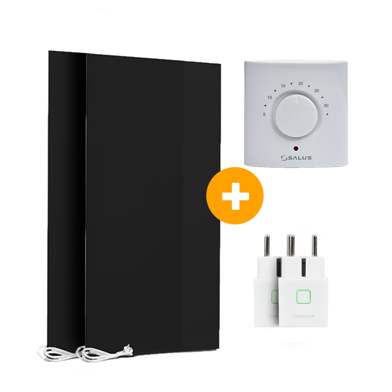 Compleet Infraroodpakket - 60x120 cm - 2 stuks - 750W