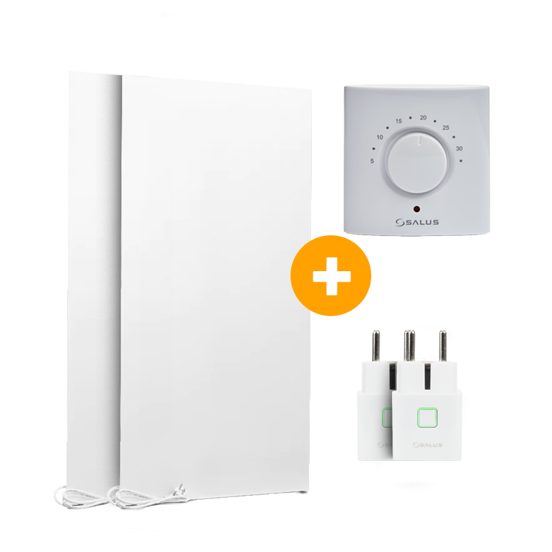 Compleet Infraroodpakket - 60x120 cm - 2 stuks - 750W