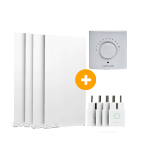 Compleet Infraroodpakket - 60x120 cm - 4 stuks - 750W