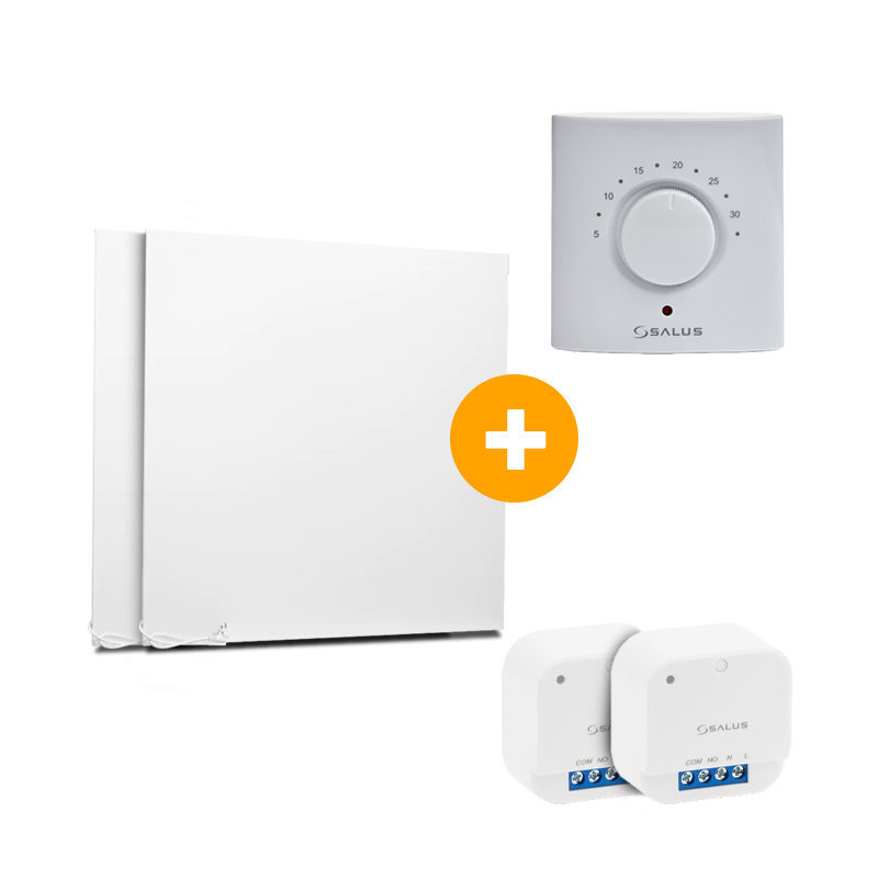 Compleet Infraroodpakket - 60x60 cm - 2 stuks - 1100W