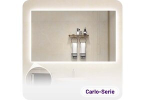 (08) Tweedekans - Badkamerspiegel Carlo met Infraroodverwarming en LED - Frameloos - 60x80cm 450W