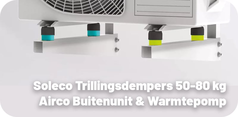 Trillingsdempers met stalen veer • Set van 4 stuks • 50-80 kg