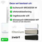 Mitsubishi SRK60ZSX-WF Singlesplit Airco 6,0kW +Wifi Fluisterstil