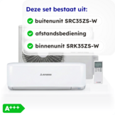 Mitsubishi SRK35ZS Singlesplit Airco 3,5kW Fluisterstil