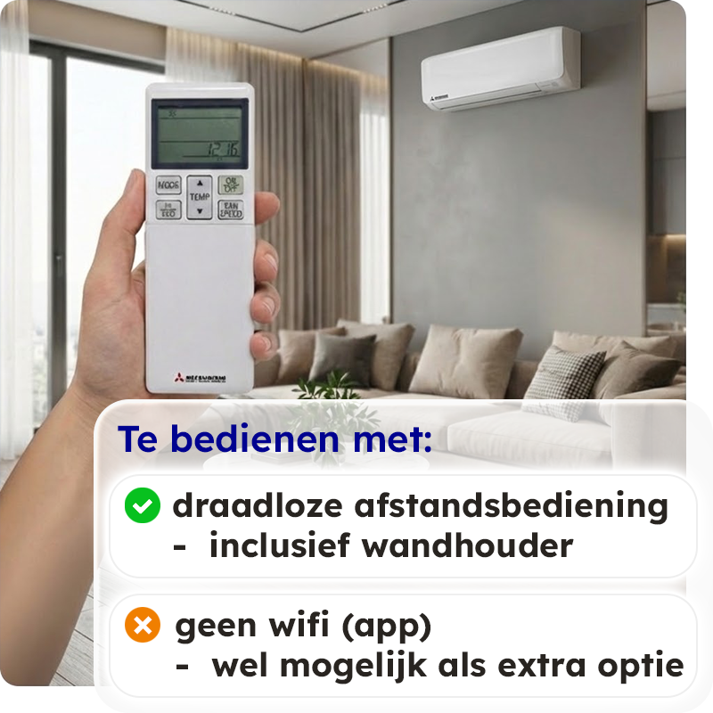 Mitsubishi Heavy Industries Airco Wandmodel 5,0kW - Singlesplit Complete Set - SRK50ZS-W (Fluisterstil)