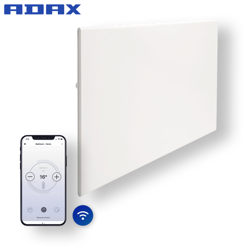 (10) Tweedekans - Elektrische Wandradiator Adax Neo Compact +Wifi - 1000 Watt - Kleur Wit
