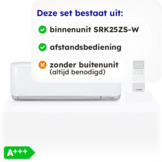 Mitsubishi Heavy Industries Airco Wandmodel 3,5kW - Losse Binnenunit - SRK35ZS-W (Fluisterstil)