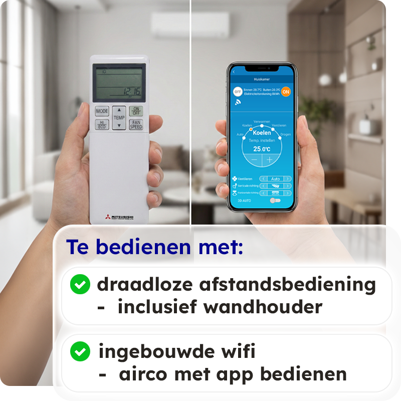 Mitsubishi SRK35ZSX-WF Losse Binnenunit Airco 3,5kW +Wifi