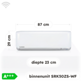 Mitsubishi SRK50ZS-WF Losse Binnenunit Airco 5,0kW +Wifi