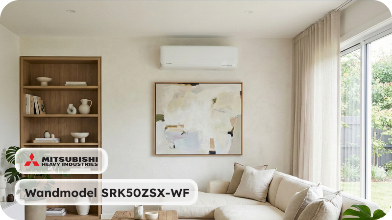 Mitsubishi Heavy Industries Airco Wandmodel 5,0kW - Singlesplit Complete Set - SRK50ZSX-WF (Fluisterstil)