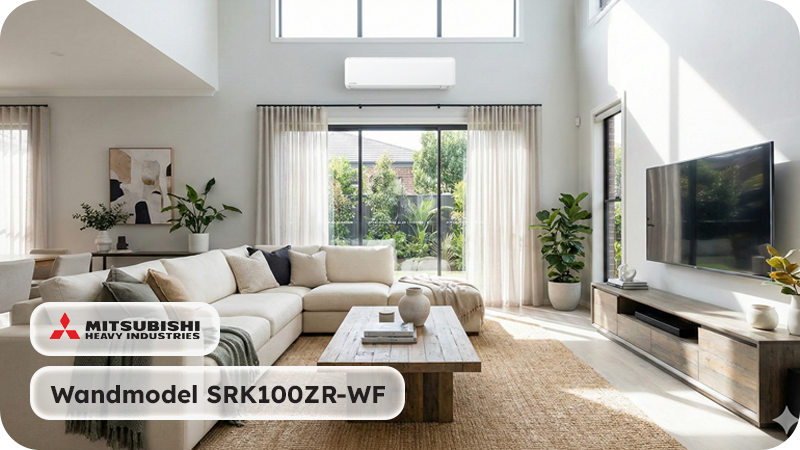 Mitsubishi Heavy Industries Airco Wandmodel 10,0kW - Singlesplit Complete Set - SRK100ZR-WF (Fluisterstil)