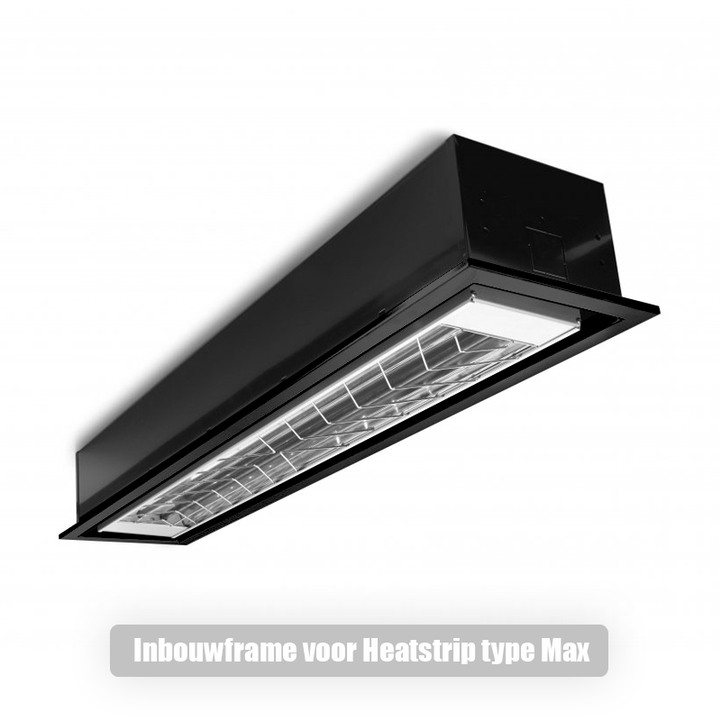 Tweedekans - Heatstrip Inbouwframe Behuizing Flushmount Zwart