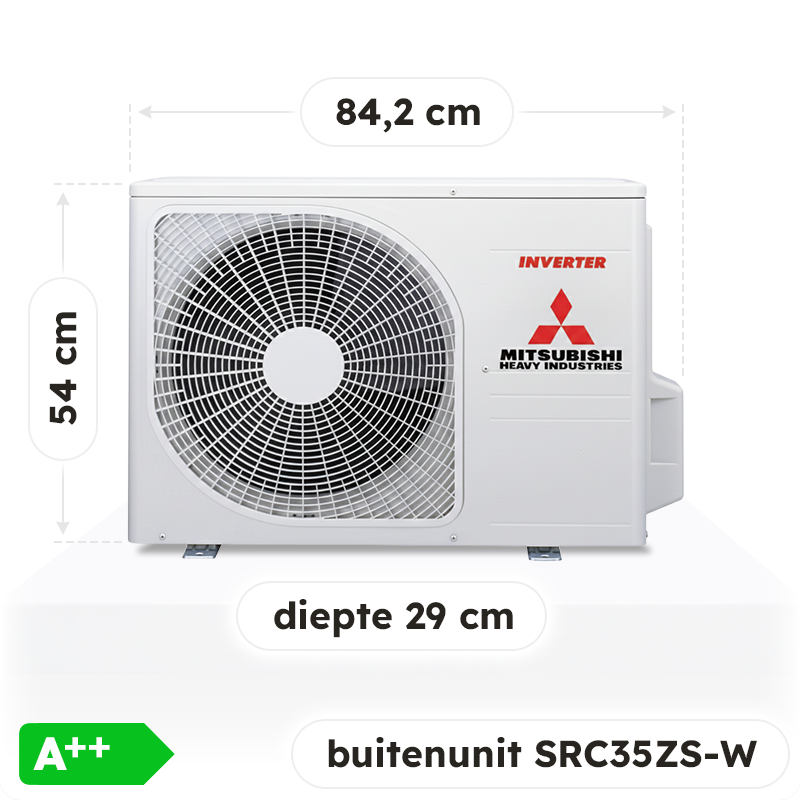 Airco Cassettemodel 3,5kW - Singlesplit Complete Set - FDTC35VH (60x60cm)