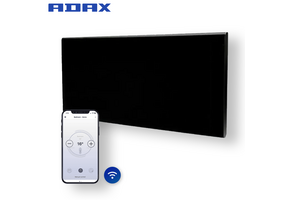 (10) Tweedekans - Elektrische Wandradiator Adax Neo Hoog +Wifi - 100 Watt - Kleur Zwart