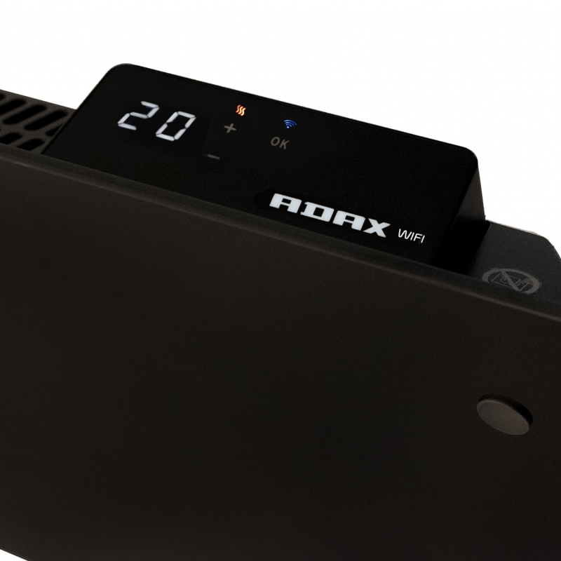 Tweedekans: Elektrische Wandradiator Adax Clea Hoog +Wifi - 600 Watt - Kleur Zwart