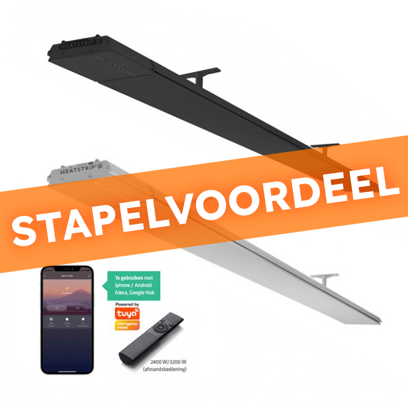 Heatstrip Design 3200 Watt Infrarood Terrasverwarming +Afstandsbediening +App