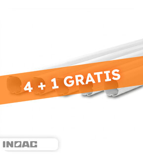 Inoac PVC Leidinggoot Wit 2m – Set van 5 (4+1 Gratis)